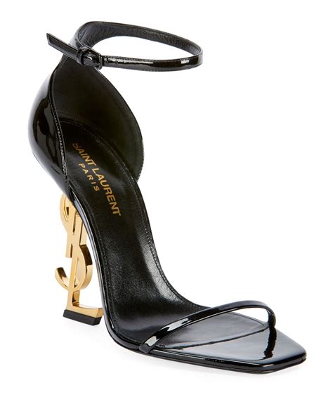 ysl heels gold and black